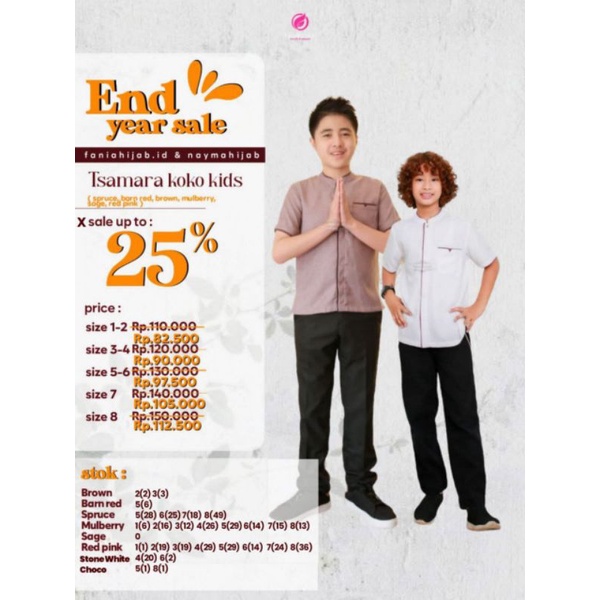 Tsamara Koko Kids Ied Series (Koko Kids Pendek) By Fania Hijab