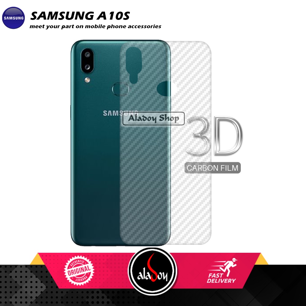 Tempered Glass Anti SPY Samsung A10S Anti Gores Privacy + Tempered Glass kamera dan Skin Carbon