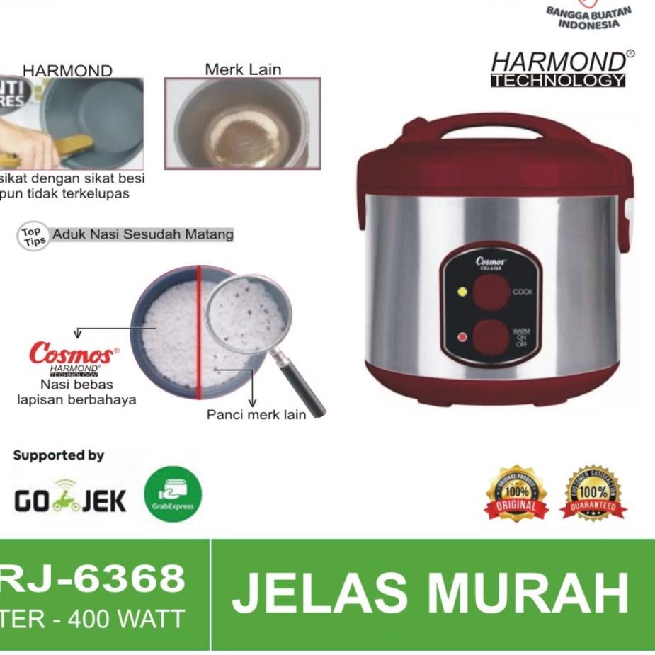 Sale Terbatas Cosmos CRJ-6368 Rice Cooker 3in1 Magic Com HARMOND 2 Liter -  CRJ 6368 - CRJ6368