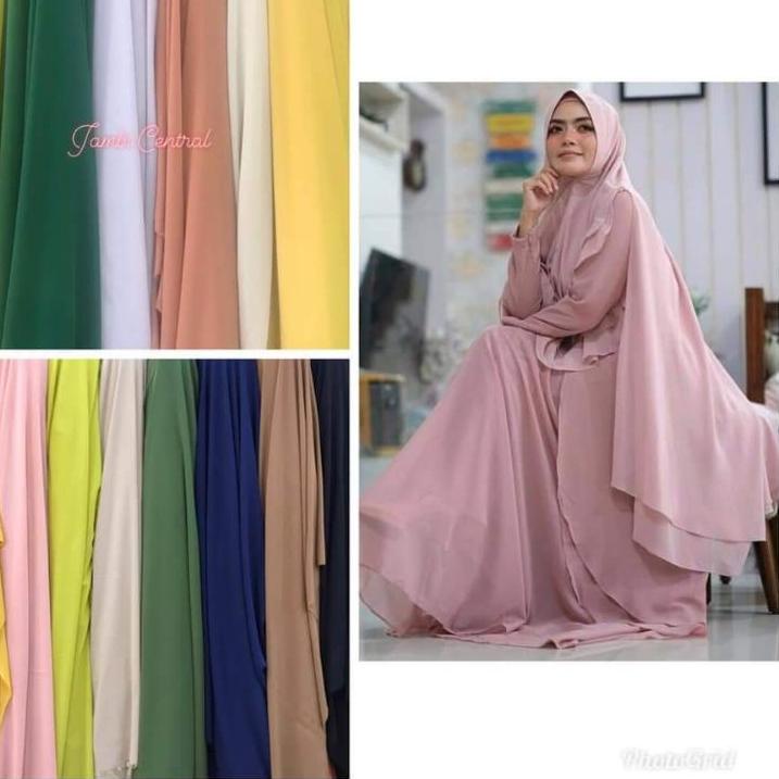 Best Seller R&E - Kain kiloan Ceruty Babydoll polos /kain hijab /kain gamis /kain kiloan murah
