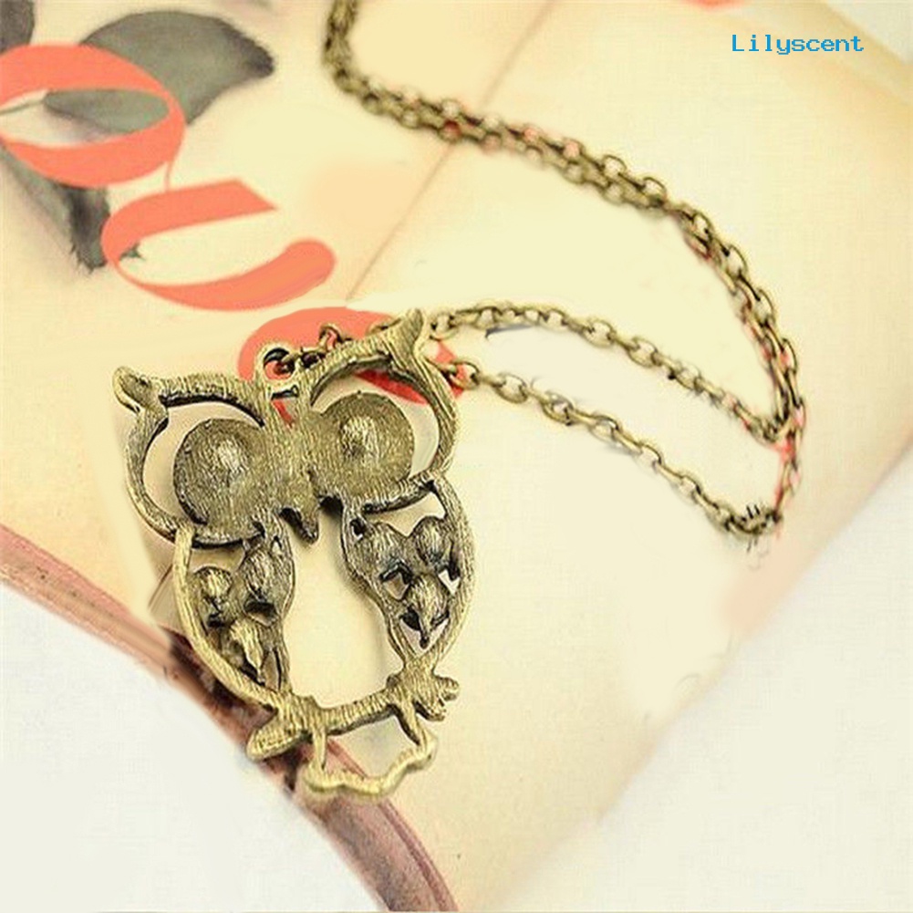 [LS] Fashion Wanita Rantai Lucu Owl Hewan Liontin Kalung Perhiasan Hadiah