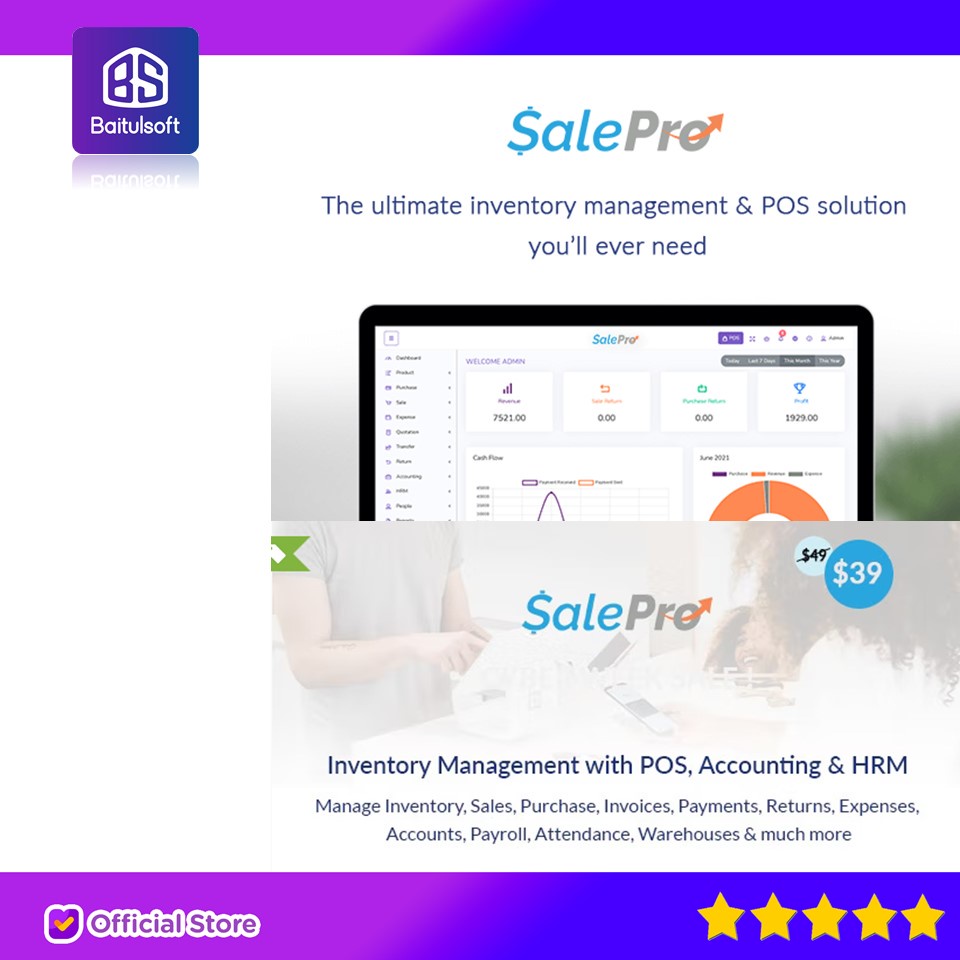 Jual Source Code Aplikasi SalePro POS Inventory Management System with ...