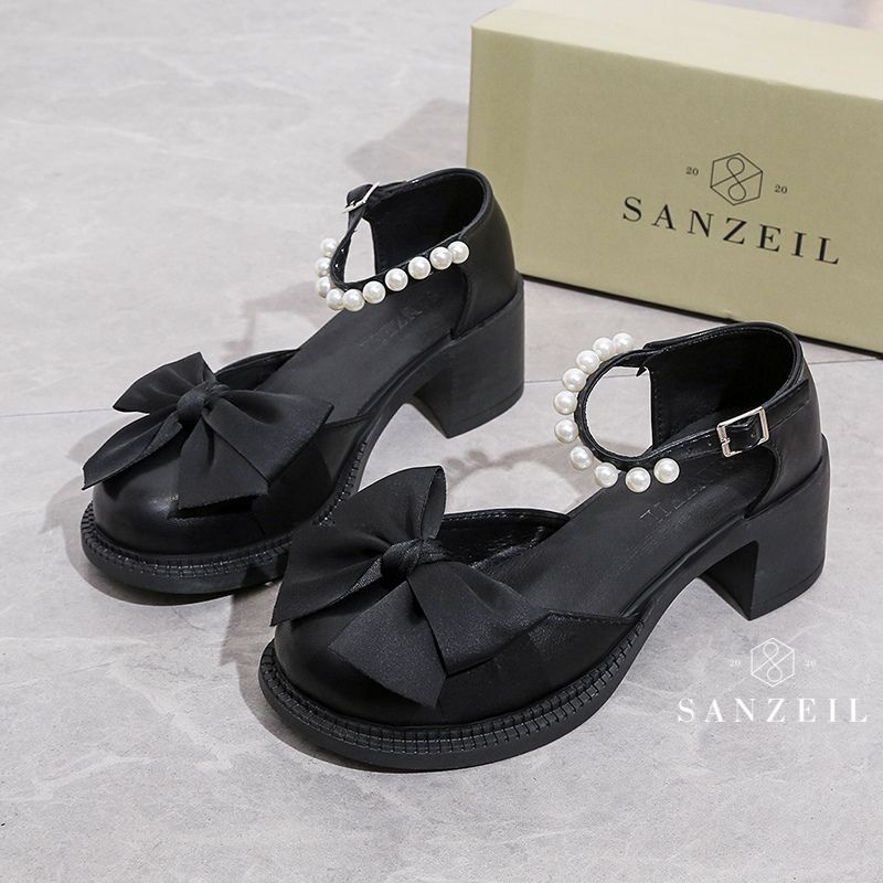 [COD] 1327 SANZEIL BABY Wedges Import Dengan Pita dan Mutiara