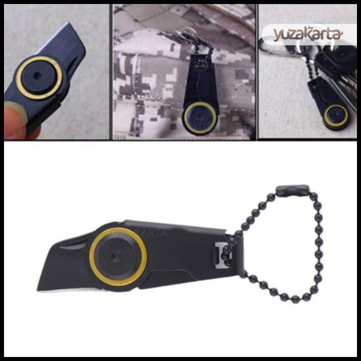 Pisau Saku Lipat Mini Kecil Folding Pocket Knife Gantungan Tas Kunci