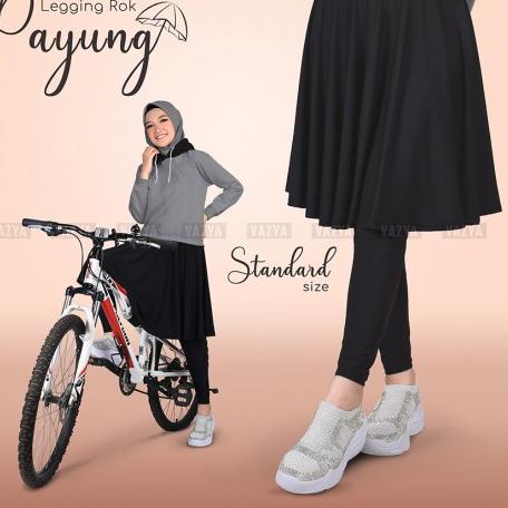((C-7-1 ☎> LEGGING ROK PAYUNG DEWASA JUMBO Celana Leging Wanita Ukuran Besar Olahraga Senam Joging F