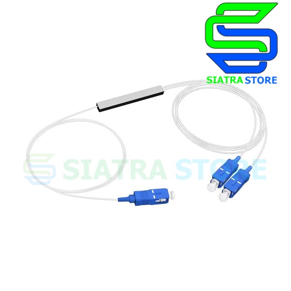 Fiber Optic Passive Splitter 1:2 SC / UPC FTTH PLC Splitter 1-2 SC/UPC