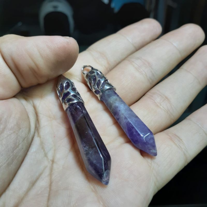 LIONTIN BATU KECUBUNG KALIMANTAN amethyst
