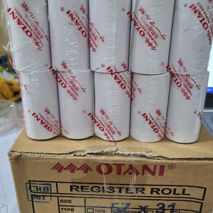 

Kertas thermal Otani 57x31mm coreless harga per dus isi 100 roll