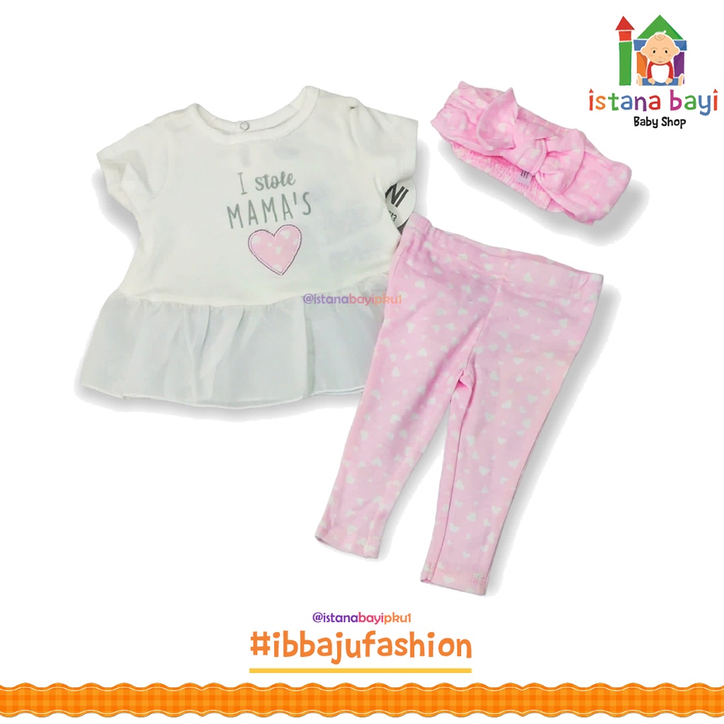 CarterLove Setelan Baby Jumper + Bandana / Romper Bayi