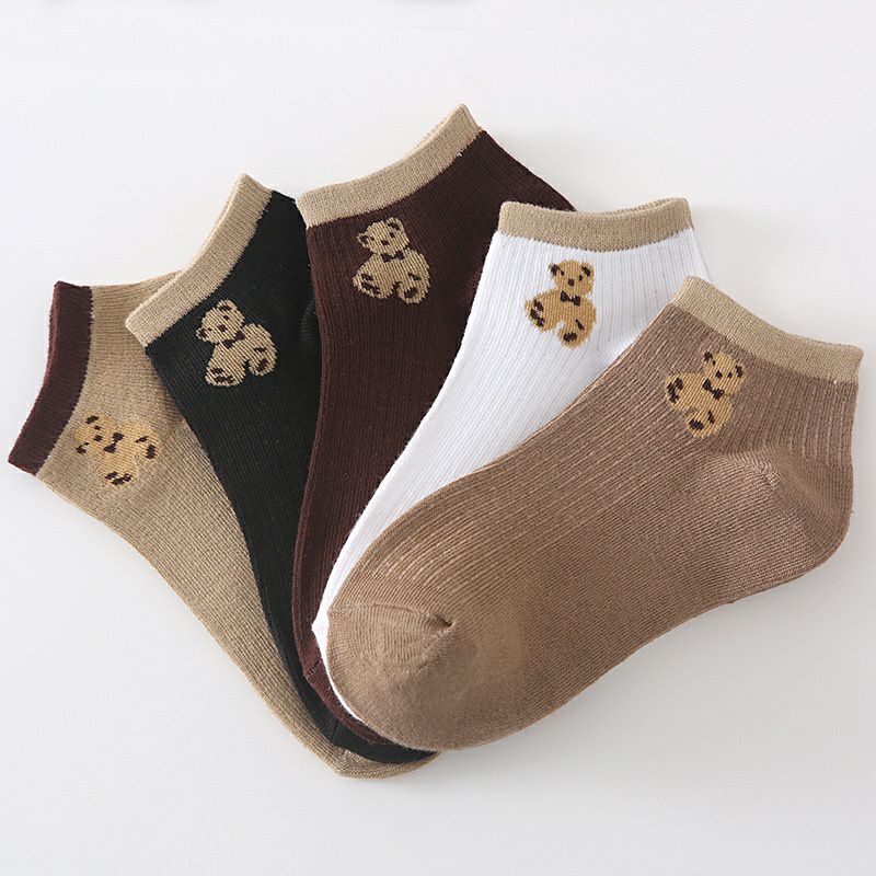 Kaos Kaki Pria Wanita Mata Kaki Motif Beruang Cute Bear New Korean