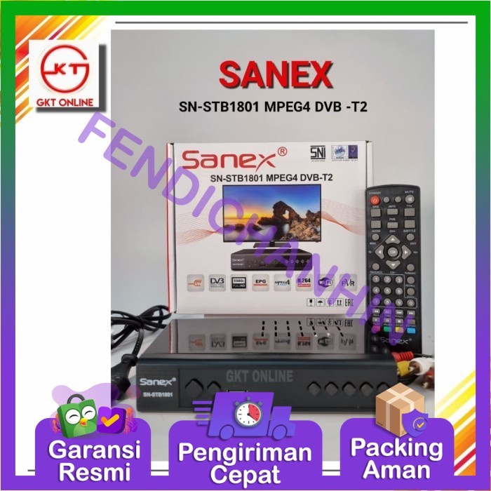 BAYAR DITEMPAT SANEX - Set Top Box SN-STB1801 DVB-T2 /Receiver Tv Digital STB DVB-T2 /SET TOP BOX TV