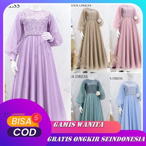 Baju Wanita Model Gamis Zoya Dress Terbaru 2023 Mat Ceruty Babydoll Anti Kusut Fashion Outfit Muslim