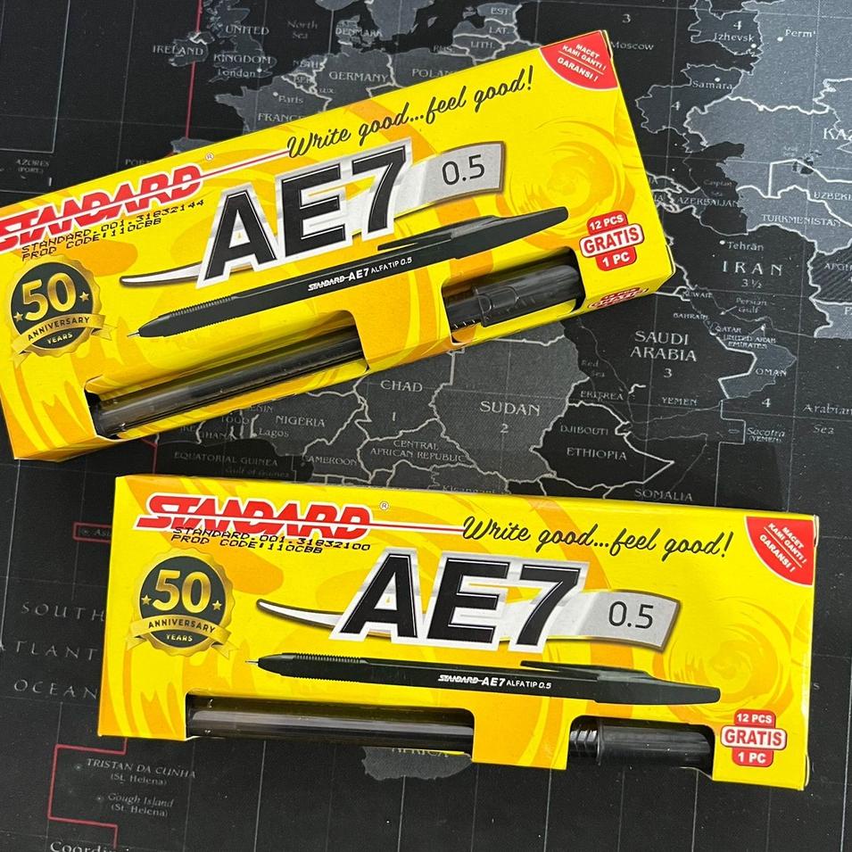 

➶Stock Banyak✽➶ Pulpen merk Standard AE7 (12 pcs) J95