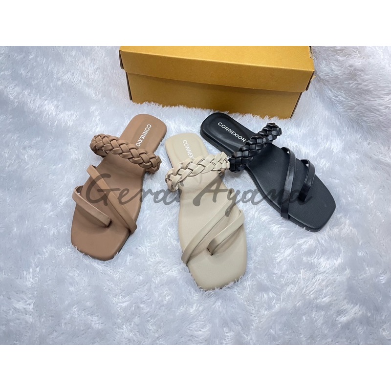 Sandal Wanita Connexion - Sandal Wanita Kepang Slop Tali Sandal Nevada