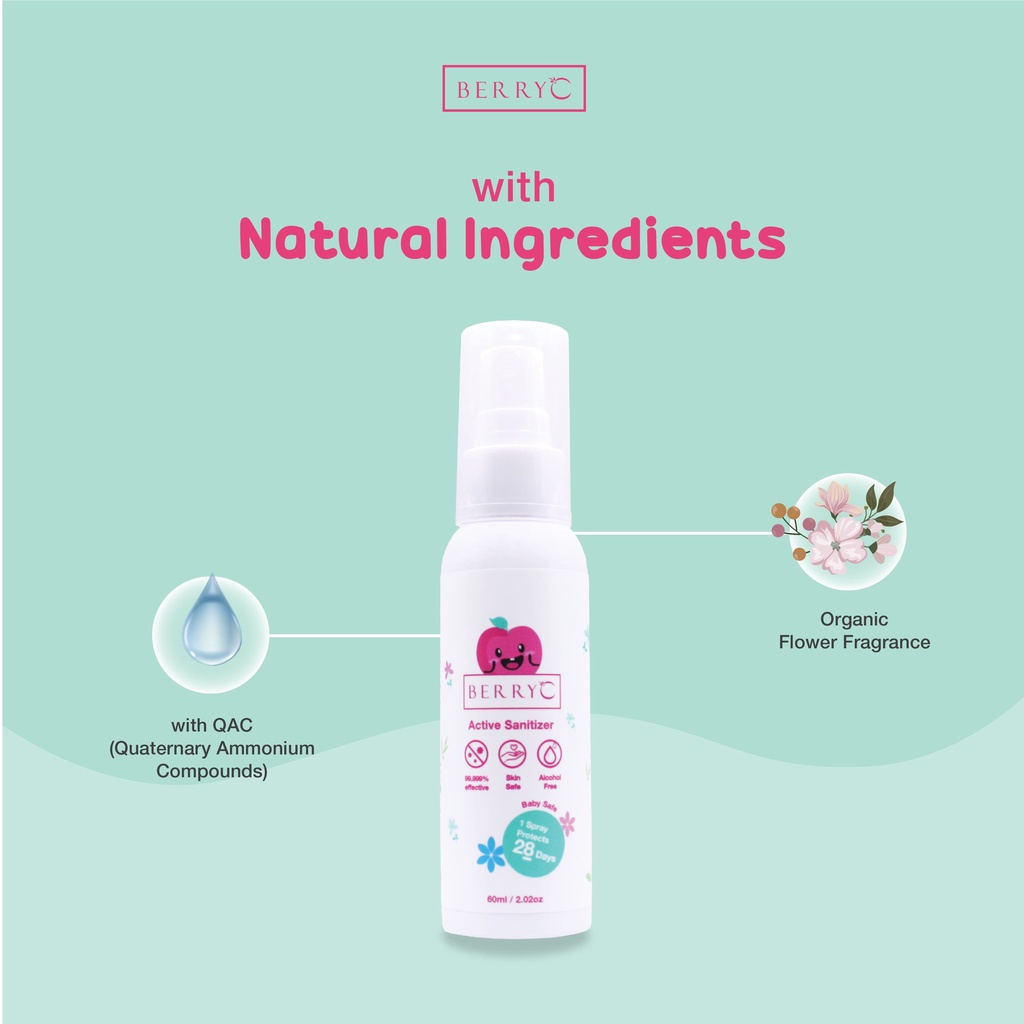 BerryC (Tevo BerryC) Active Sanitizer 60ml/ Hand Sanitizer