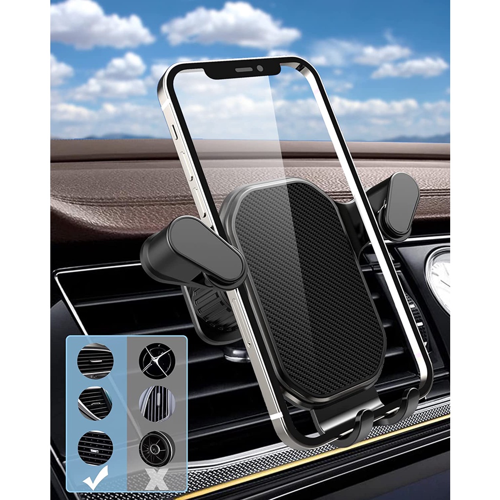 Gravity Car Phone Holder Car Phone Klip Ventilasi Udara Mobil Mount Mobile Cell Stand Smartphone GPS Dukungan Untuk Perangkat Mobile 4.7-6.7 Inch