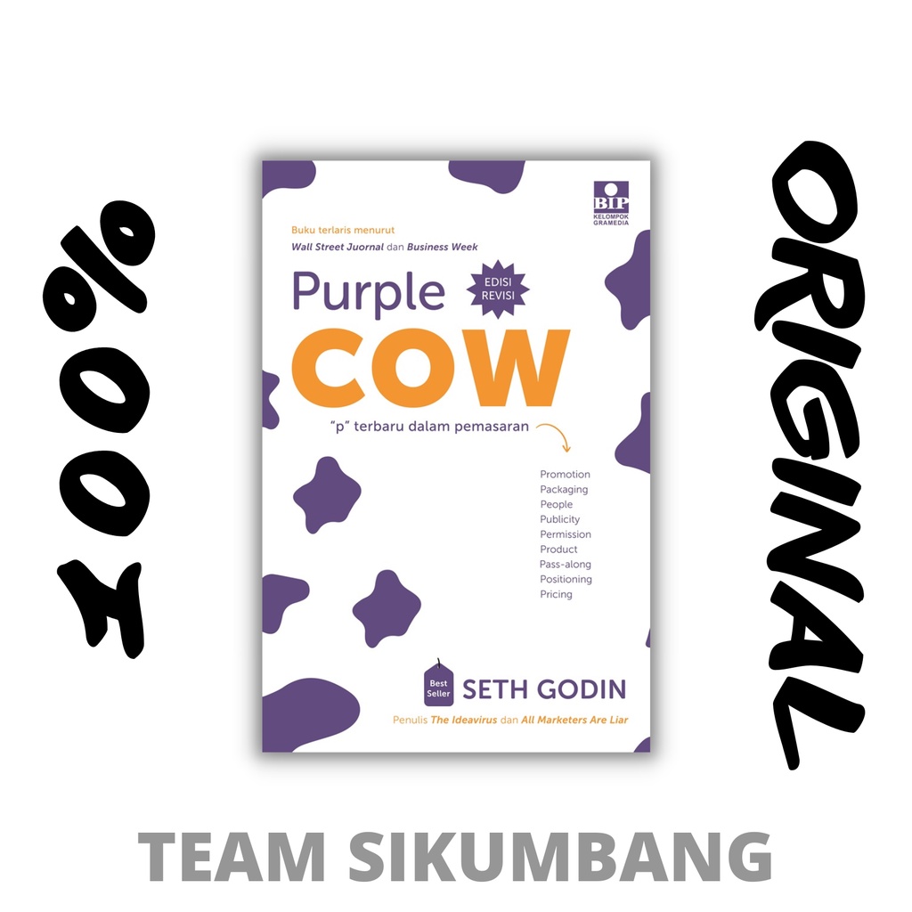 Purple Cow book by Seth Godin for sale on Shopee Indonesia
