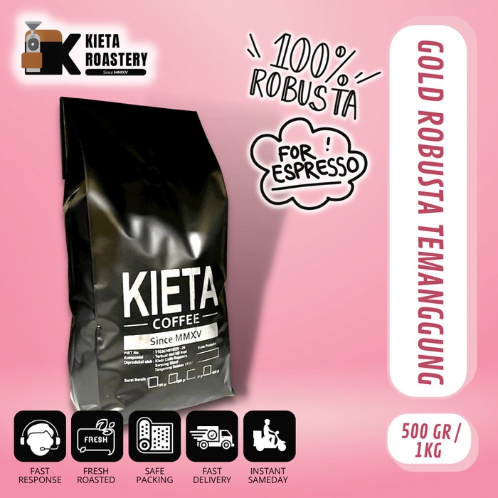 

Kopi Gold Robusta Temanggung 1kg - 500 GR, Biji