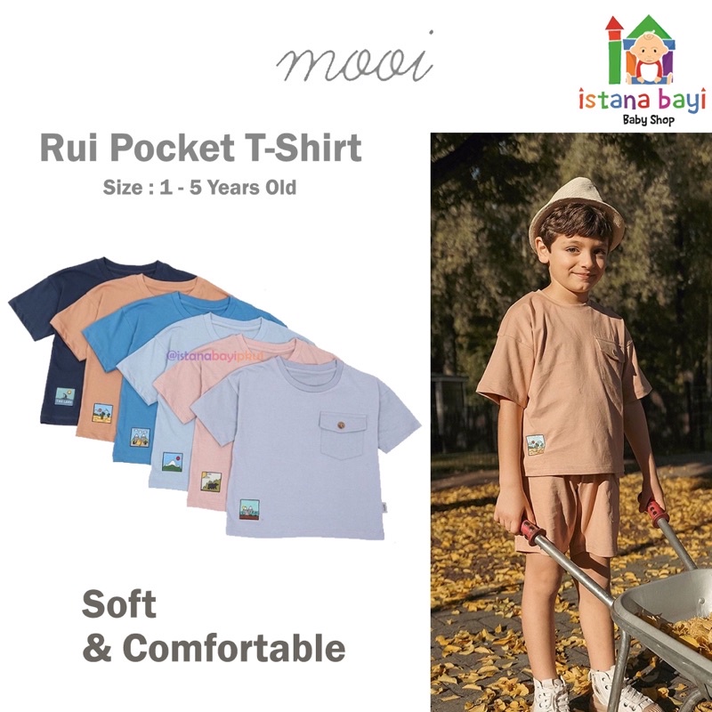 Mooi Atasan Anak Kaos Anak Rui Pocket Tshirt - Kaos anak 1-5 Tahun