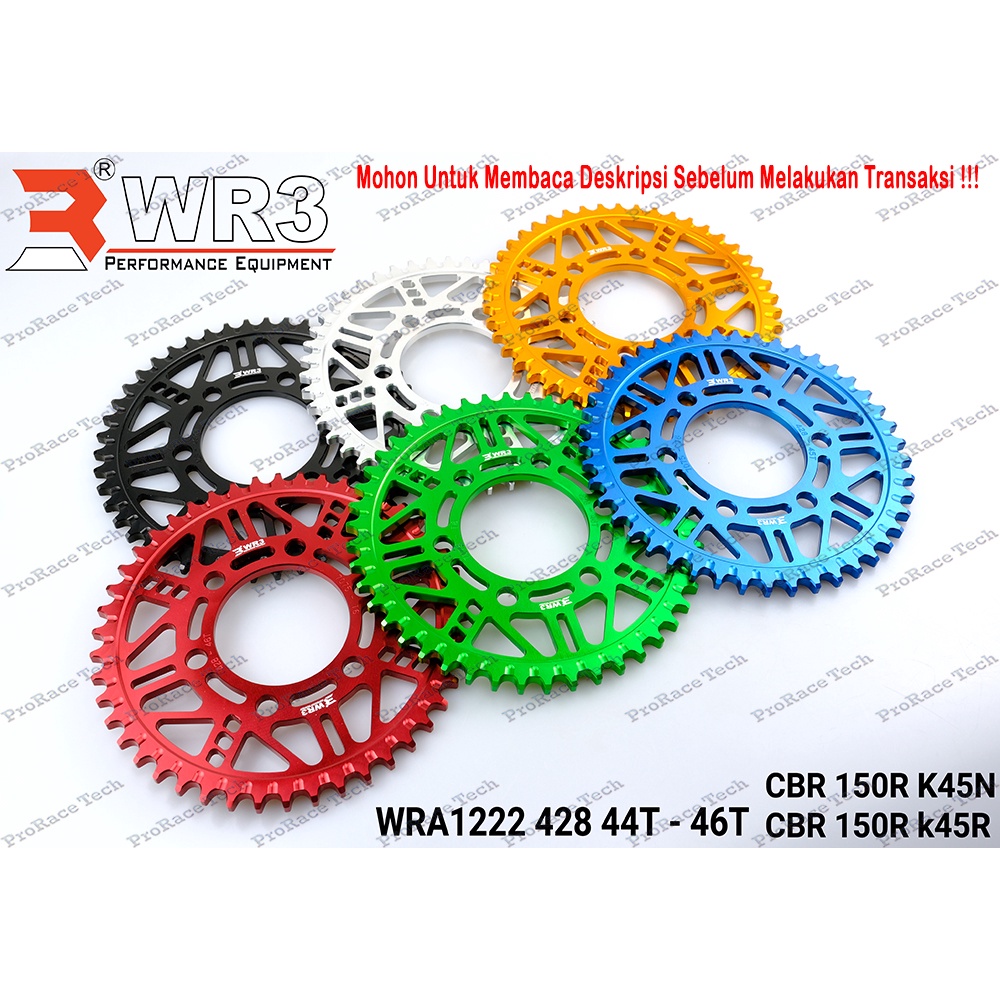 Gear Belakang WR3 428 WRA1222 CBR 150R K45N / CBR 150R K45R 2021
