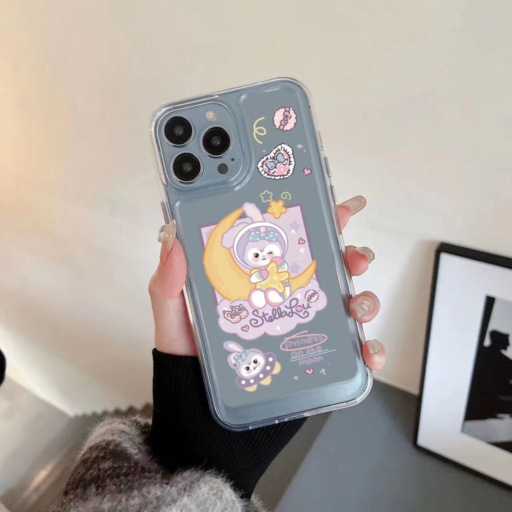 IPHONE Casing Lucu Shockproof Soft Phone Case Kompatibel Untuk Iphone11 14 13 12 Pro XS Max X XR 78 6 6S Plus Casing Transparan TPU Cover