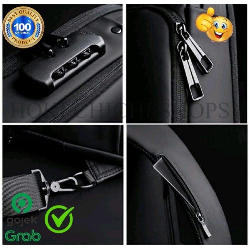 TAS FASHION TAHAN AIR DAN ANTI GORES DENGAN PENGISIAN USB BAWAAN CC
