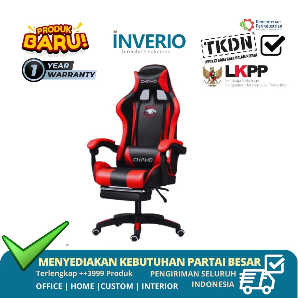 INVERIO - Kursi Gaming / Kursi Leather / Kode Chaho
