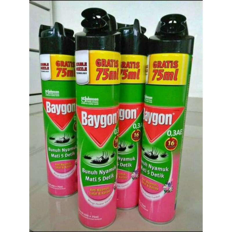 Baygon Semprot Anti Nyamuk,Lalat dan Kecoa 600+75ml
