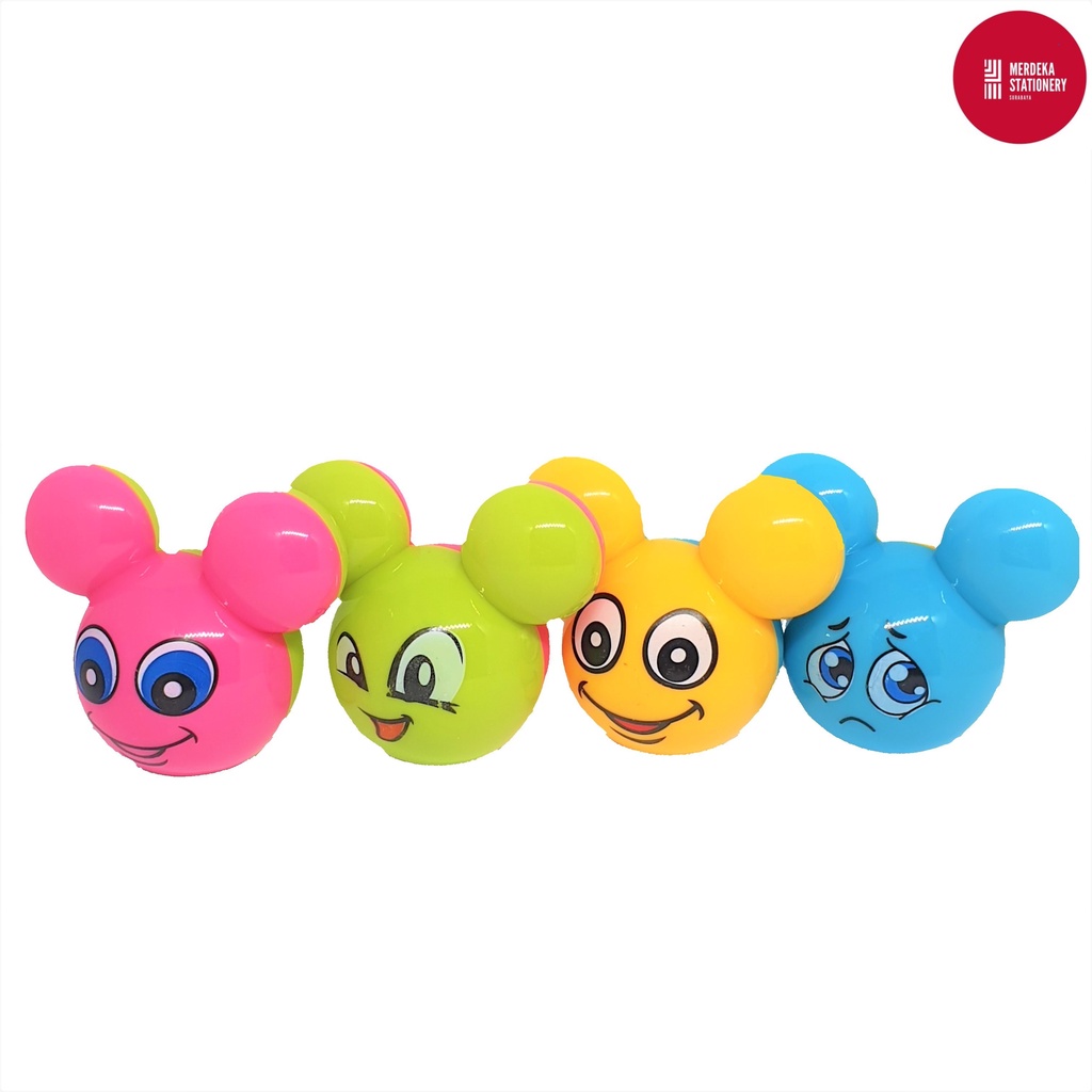 

(ISI 24)Rautan/Serutan/Orotan/Sharpener Pensil Kepala Lucu Emoticon Mickey Mouse CNX-020
