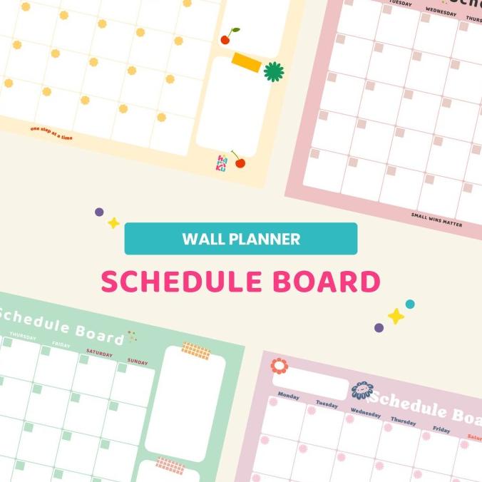 

MONTHLY SCHEDULE BOARD - WALL PLANNER