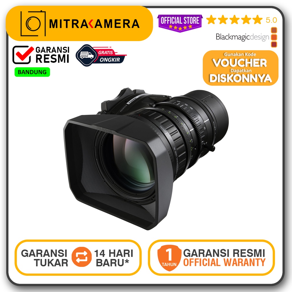 Blackmagic Design Fujinon LA16X8BRM-XB1A 2/3" 4K Lens with Servo