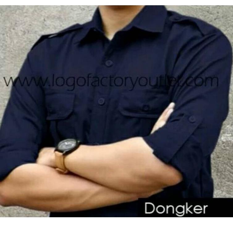 Harga Termurah Baju Pdl Tangan Panjang Polos Kemeja Hitam Putih Biru Dongker Nevi Merah Seragam Kerj