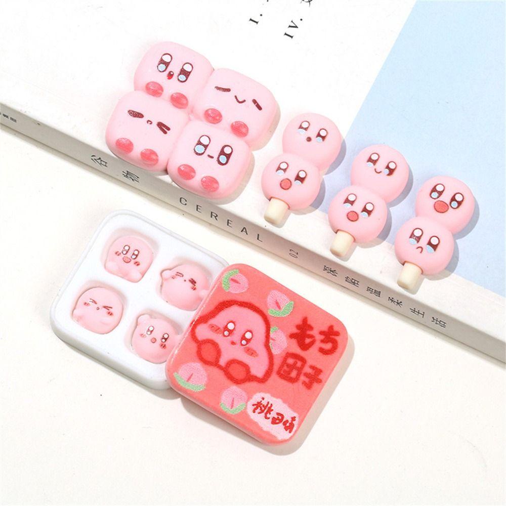 Agustinina Bintang Kirby Miniatur DIY Kerajinan Kawaii Anime Kirby Figure Mainan Cupcake Kartun Cupcake Jelly Set