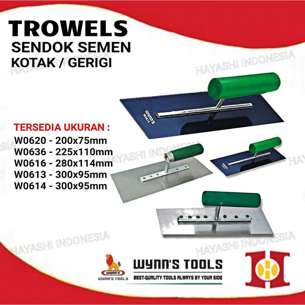 Sendok Semen Kotak  Gerigi Plaster Trowel Stainless Steel