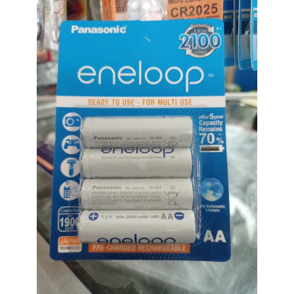 Baterai PANASONIC Eneloop AA isi 4  1900Mah up to 2100 times A2 Battery rechargeable