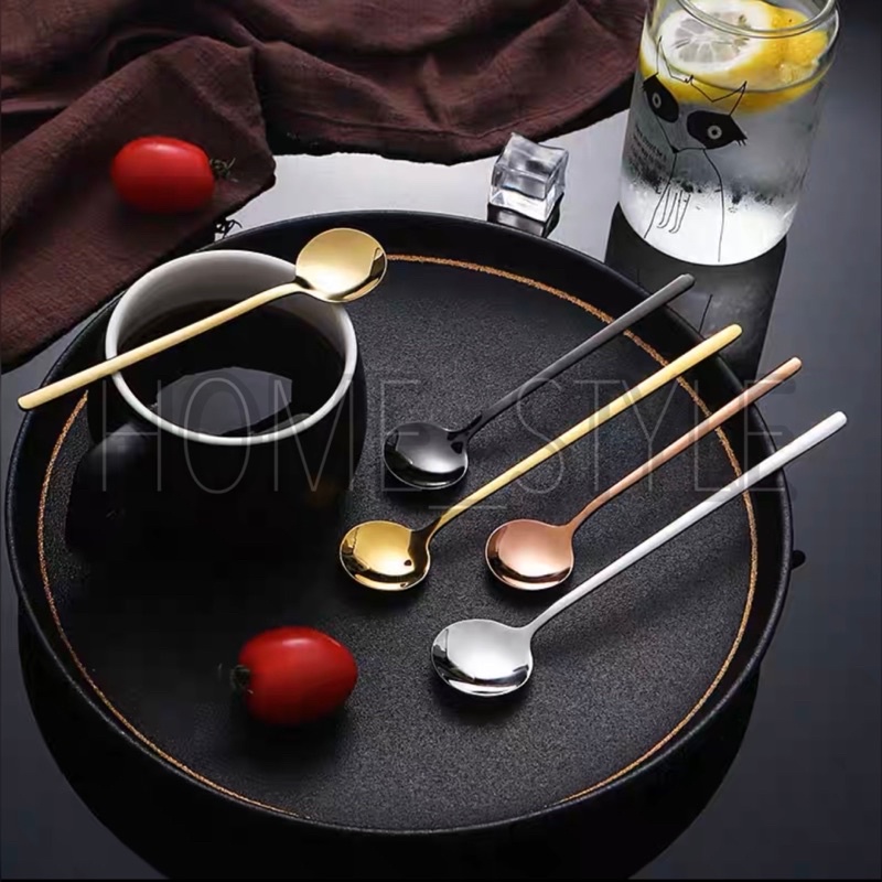 SENDOK TEH SENDOK KOPI GAGANG PANJANG SUS 304 STAINLESS STEEL FOOD GRADE / COFFEE SPOON PREMIUM QUALITY JRW0110