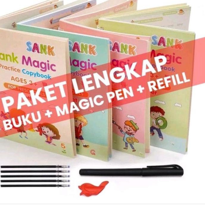 

Pasti Laris Sank Magic Book Alfabet 1 Set isi 4 Buku Pulpen Refill Buku Latihan Belajar Menulis TK PAUD ORIGINAL''