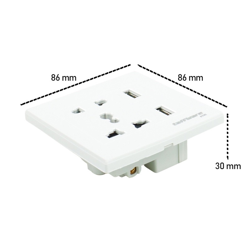 Stop Kontak Universal  dan 2 USB Port