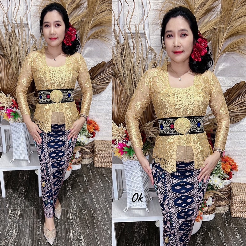 kebaya brokad metalic premium