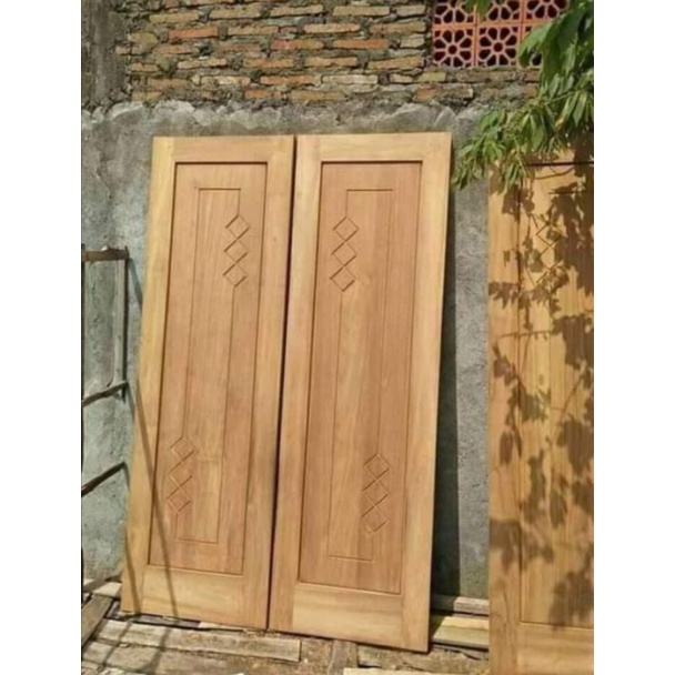 Daun pintu kupu tarung ful jati