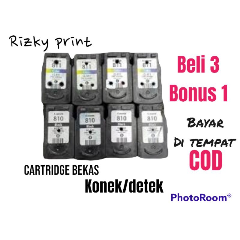 CATRIDGE CANON 810 811 BEKAS SUNTIK/ INFUS Hanya Konek Dan Detek Printer Canon IP 2770 mp 287 MP 237