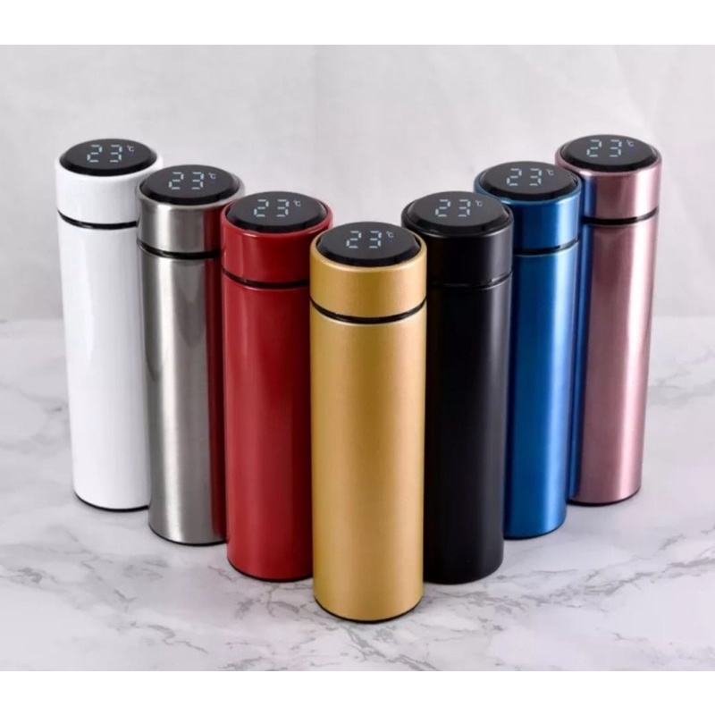 Termos panas dingin 500ml stainless 304 LED suhu temperatur-tumbler bottle botol tempat air tahan panas stenles 500 ml putih hitam biru