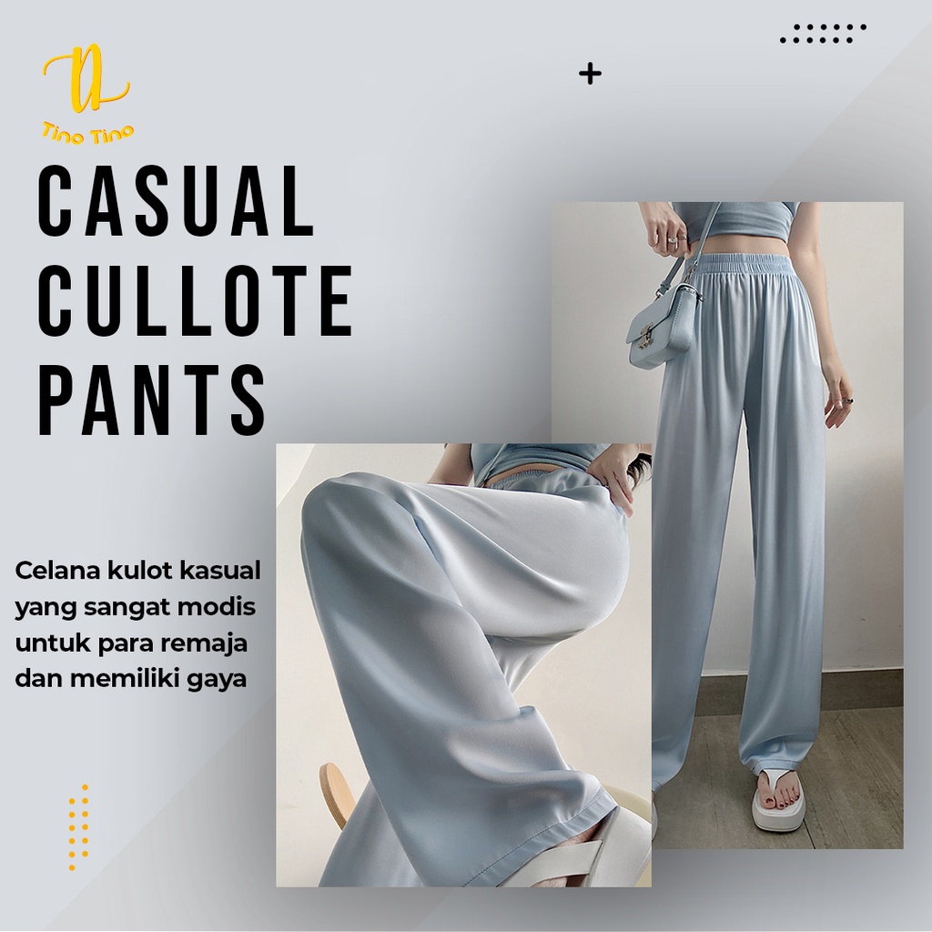 CJWP-H994 TINO TINO PANTS HIGHWAIST SANTAI IMPORT CELANA PANTS WANITA CEWEK CULLOTE HW BAGGY/CELANA KULOT WANITA