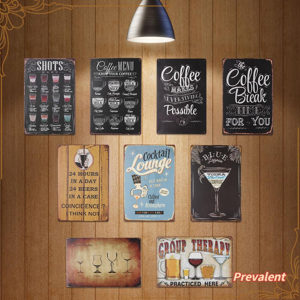 Preva Vintage Plaque Cafe Rumah Plakat Minuman Keren Poster Bar Dekorasi Rumah Pub Metal Tin Plate