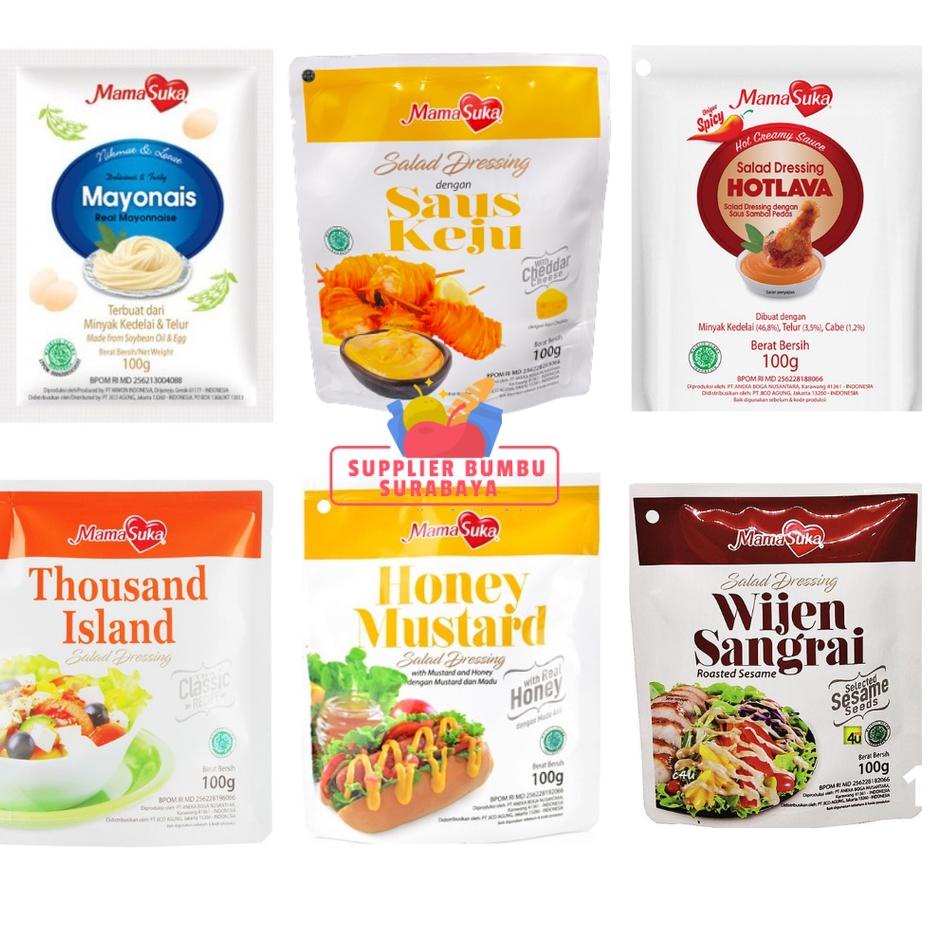 

ㄵ MamaSuka Cheesy Mayonaise / Mayonais Saus Keju Sachet 100g と