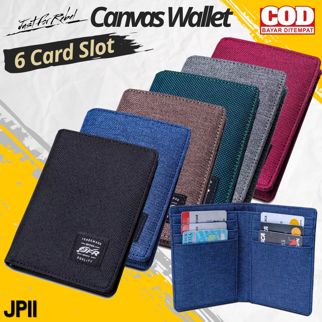 Dompet Berdiri 3/4 Pria Cowo Bapak Laki Laki Remaja Dewasa Kanvas Distro Keren Terbaru Kekinian Mewa