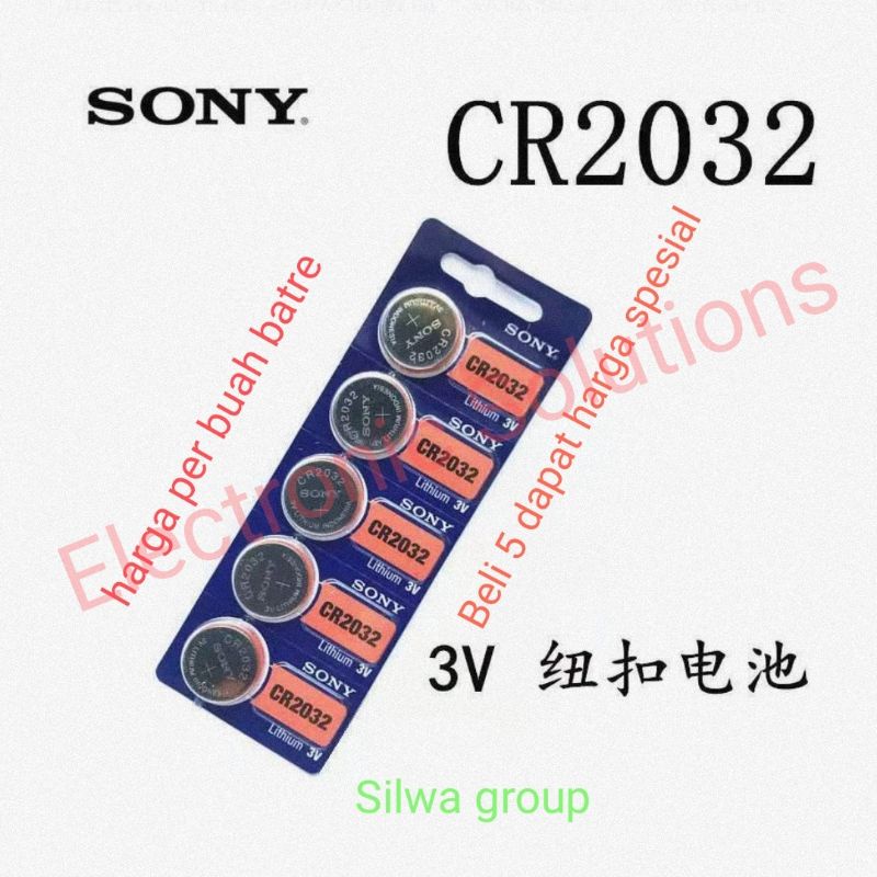 sony CR 2032 batre 3v lithium indonesia original