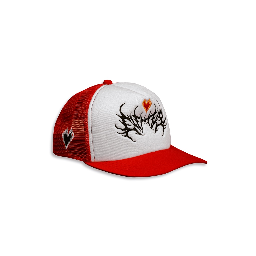 Trucker Hat Elfamous Red White "KAZE"