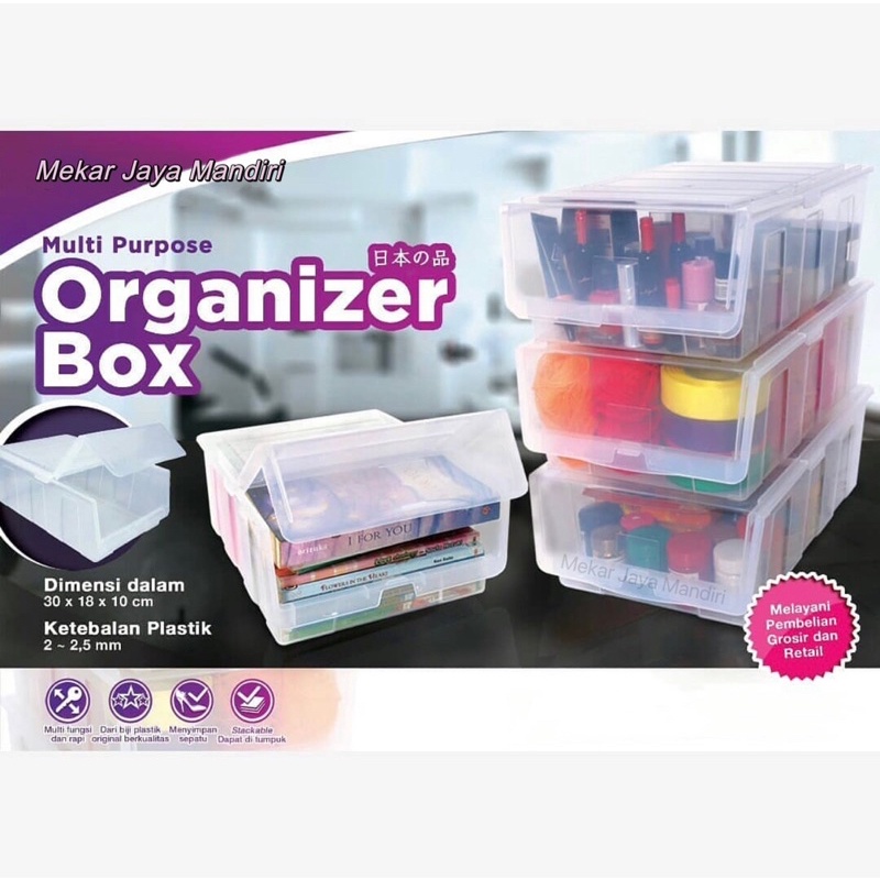 Rak Sepatu | Organizer box bahan plastik berkualitas untuk simpan barang multifungsi bisa ditumpuk |Box Serbaguna