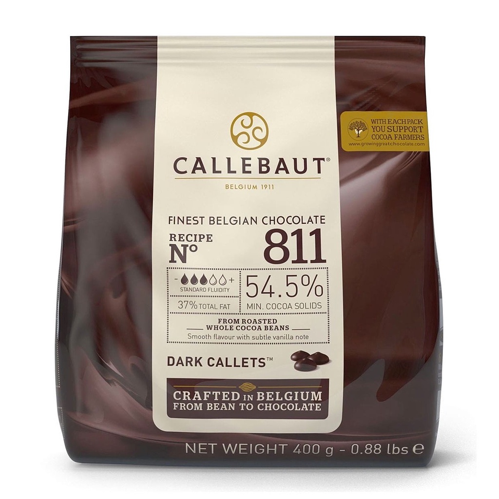

CALLEBAUT 811 Belgian Dark Chocolate Couverture 54.5% 400gr – Coklat